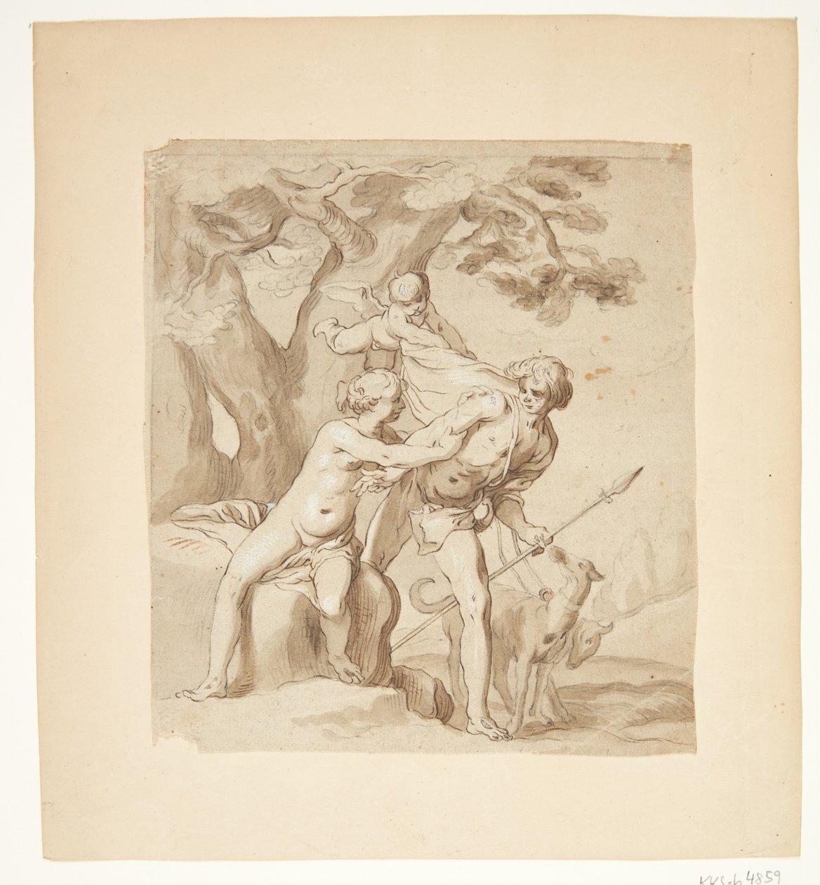 Wenus i Adonis autorstwa Abraham Bloemaert