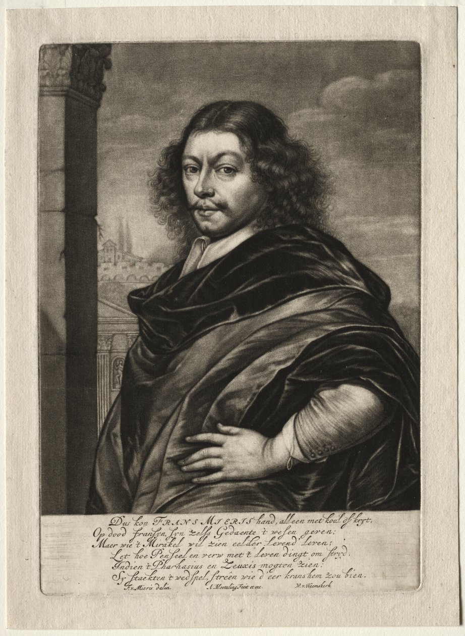 Frans van Mieris I autorstwa Abraham Blooteling