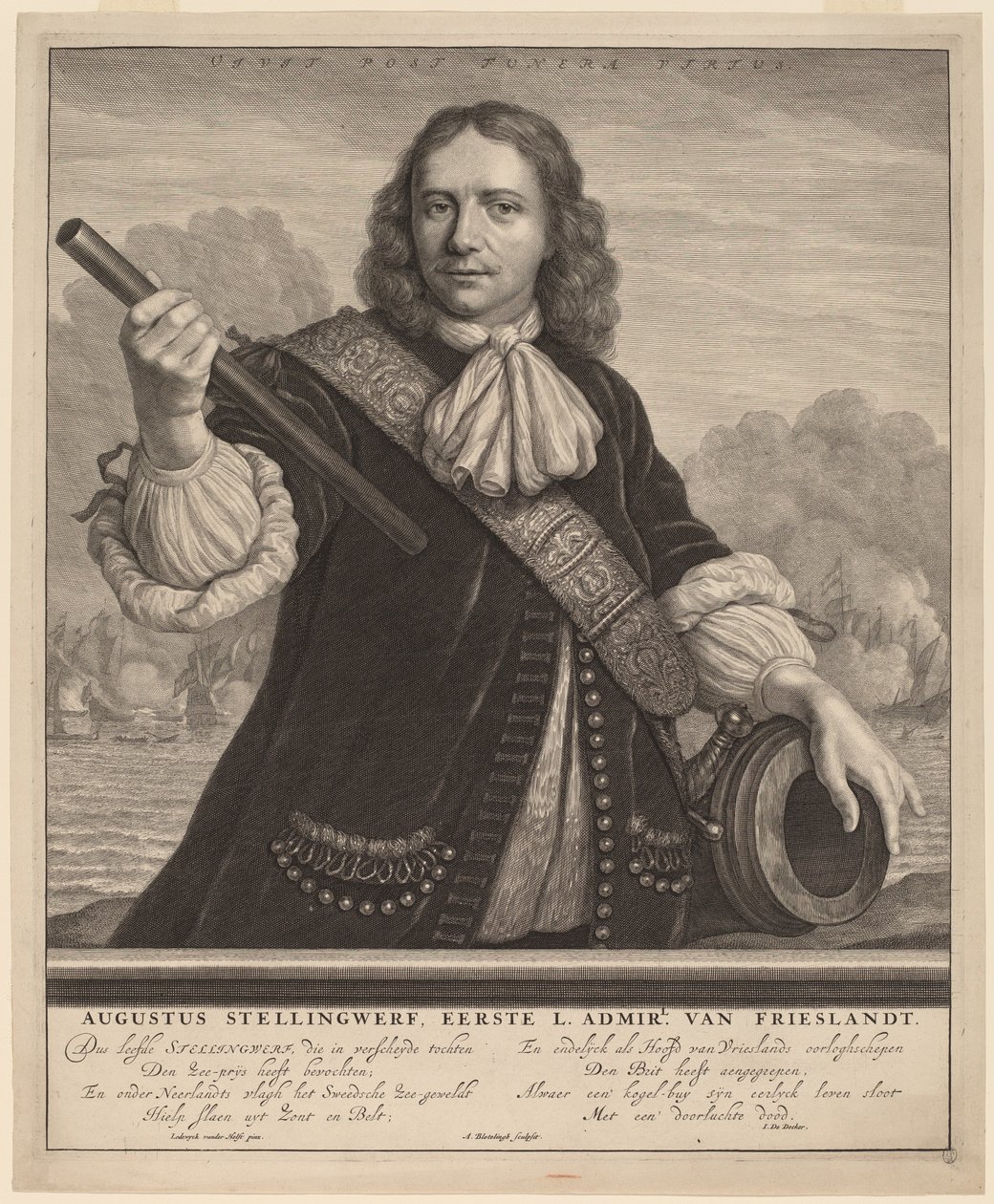 Augustus Stellingwerf, pierwszy lord admirał Friesland autorstwa Abraham Blooteling after Lodewyk van der Helst