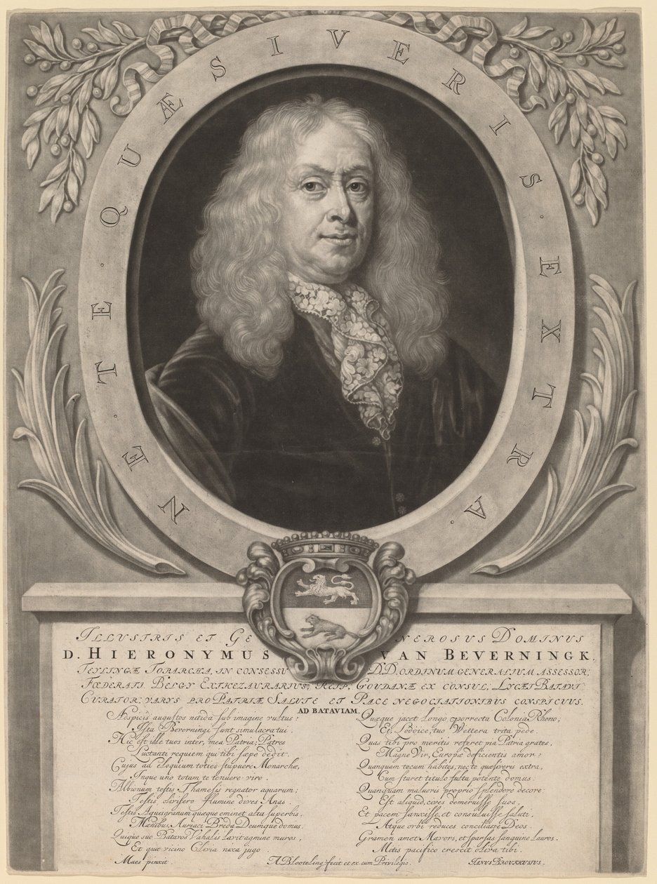 Hieronymus van Beverningk autorstwa Abraham Blooteling after Nicolaes Maes