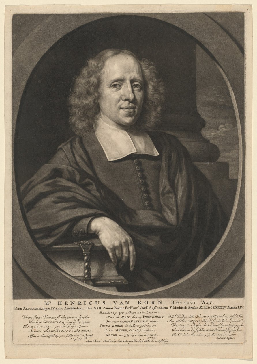 Pan. Henricus z Born autorstwa Abraham Blooteling, after Nicolaes Maes