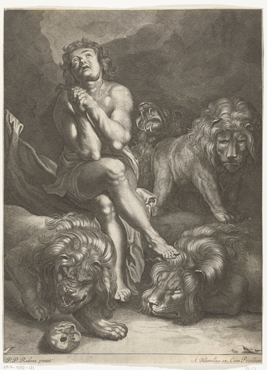 Daniel w lwiej jamie autorstwa Abraham Bloteling