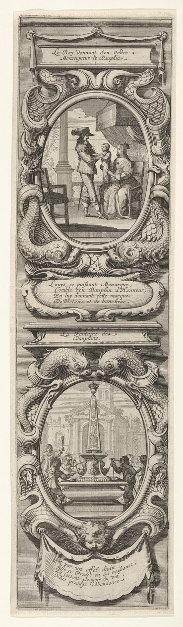 Alegorie na cześć narodzin delfina, ca. 1638. autorstwa Abraham Bosse