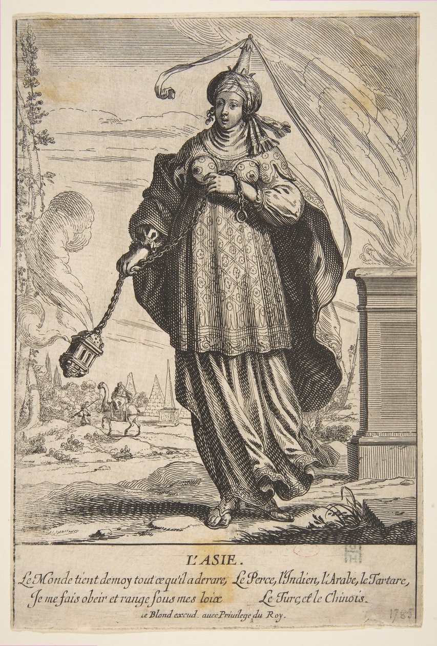 Azja, połowa do końca XVII wieku. autorstwa Abraham Bosse