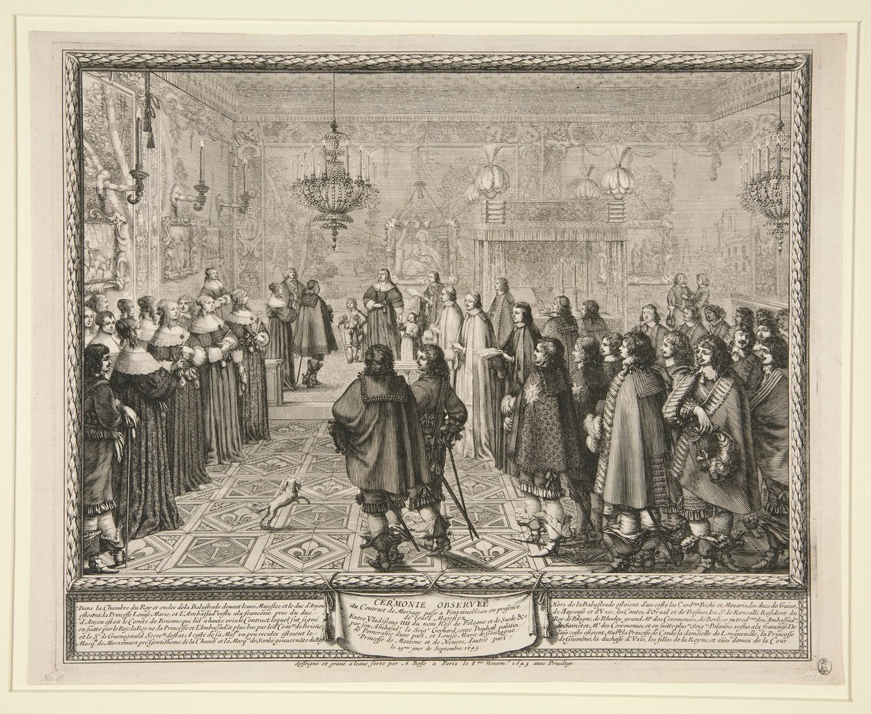 Ceremonia obserwowana w umowie małżeńskiej autorstwa Abraham Bosse