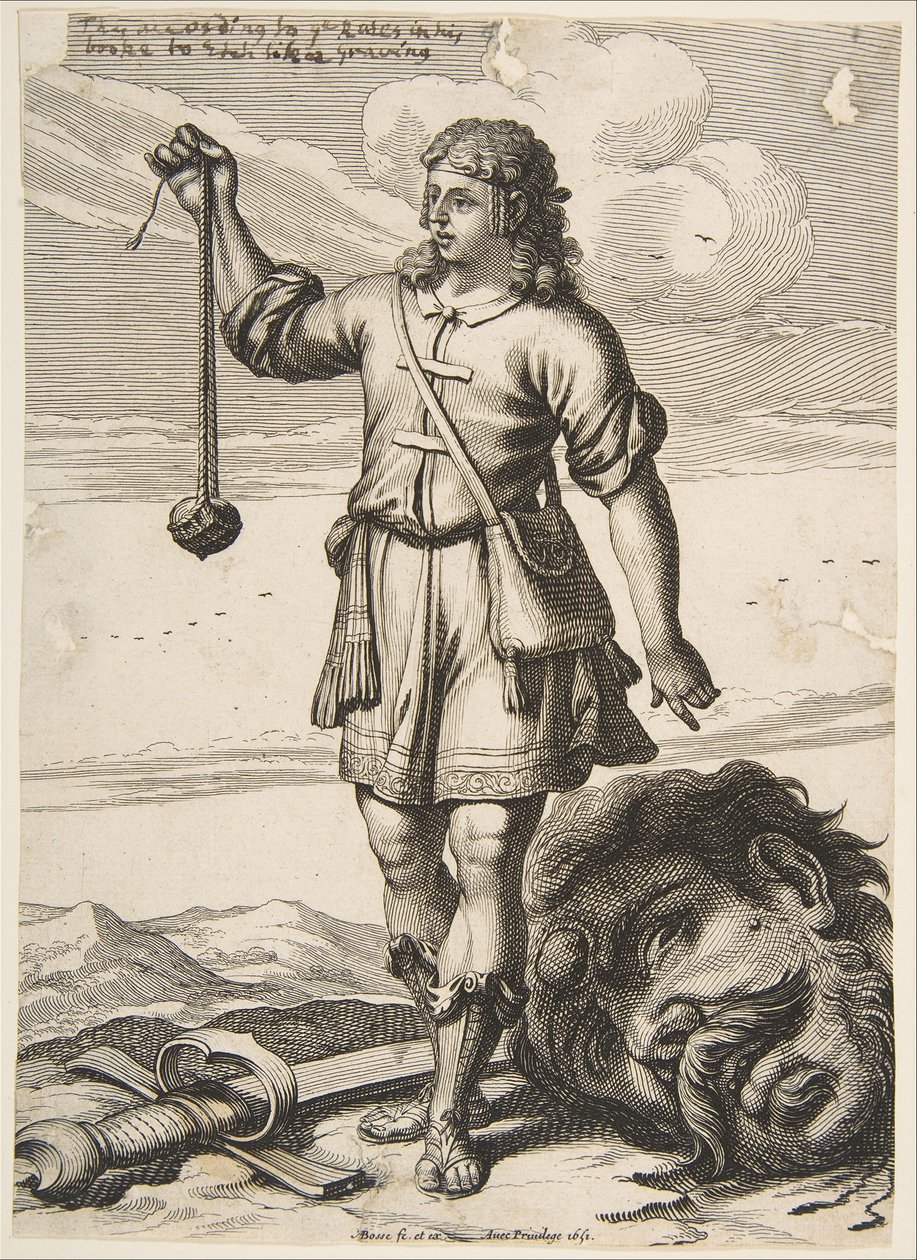 Dawid z głową Goliata, 1651. autorstwa Abraham Bosse