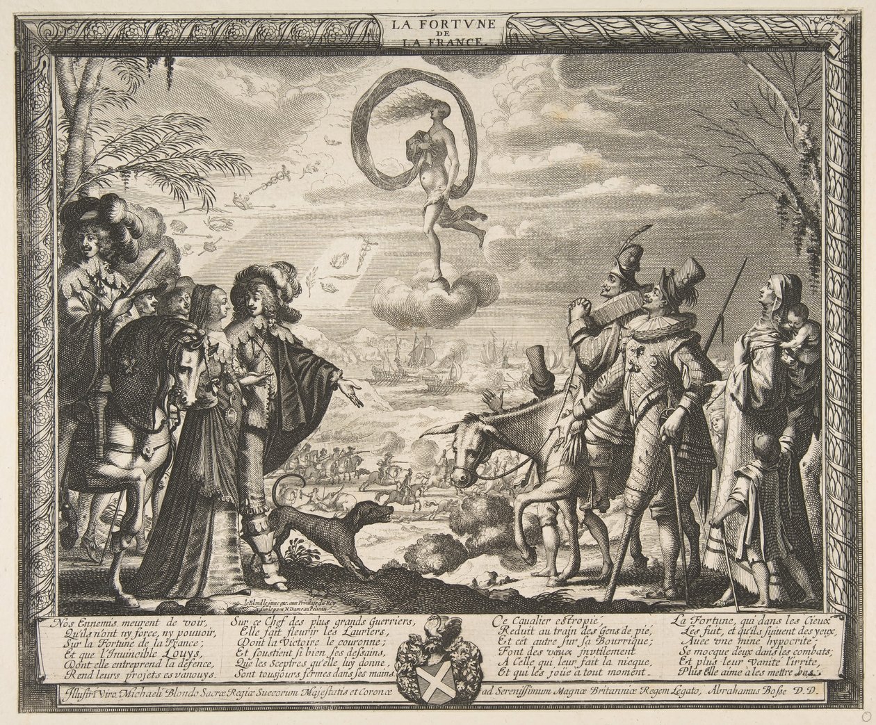 Fortuna sprzyja Francji Fortuna Francji, ca. 1635-37. autorstwa Abraham Bosse