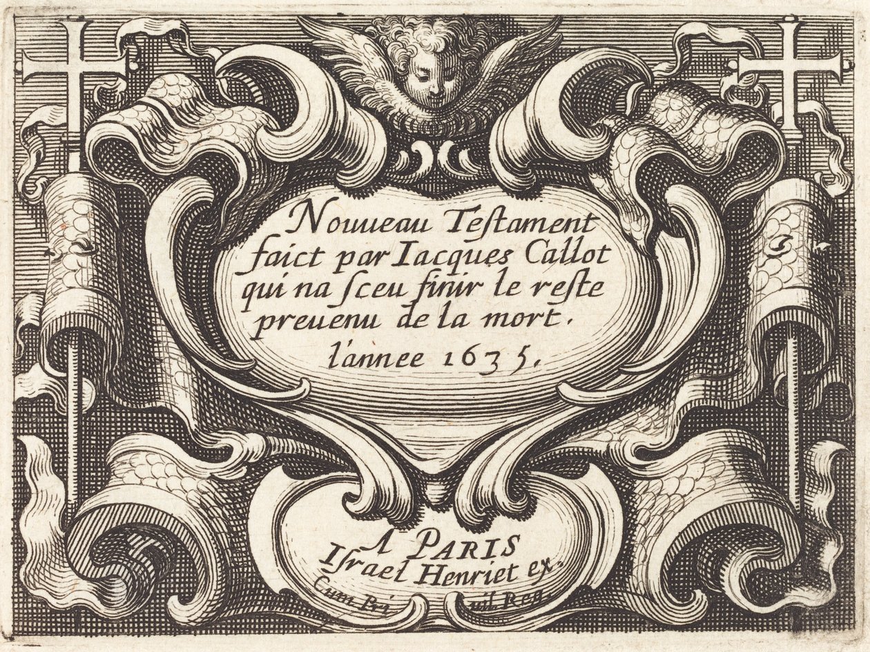 Frontyspis do „Nowego Testamentu” Callota autorstwa Abraham Bosse