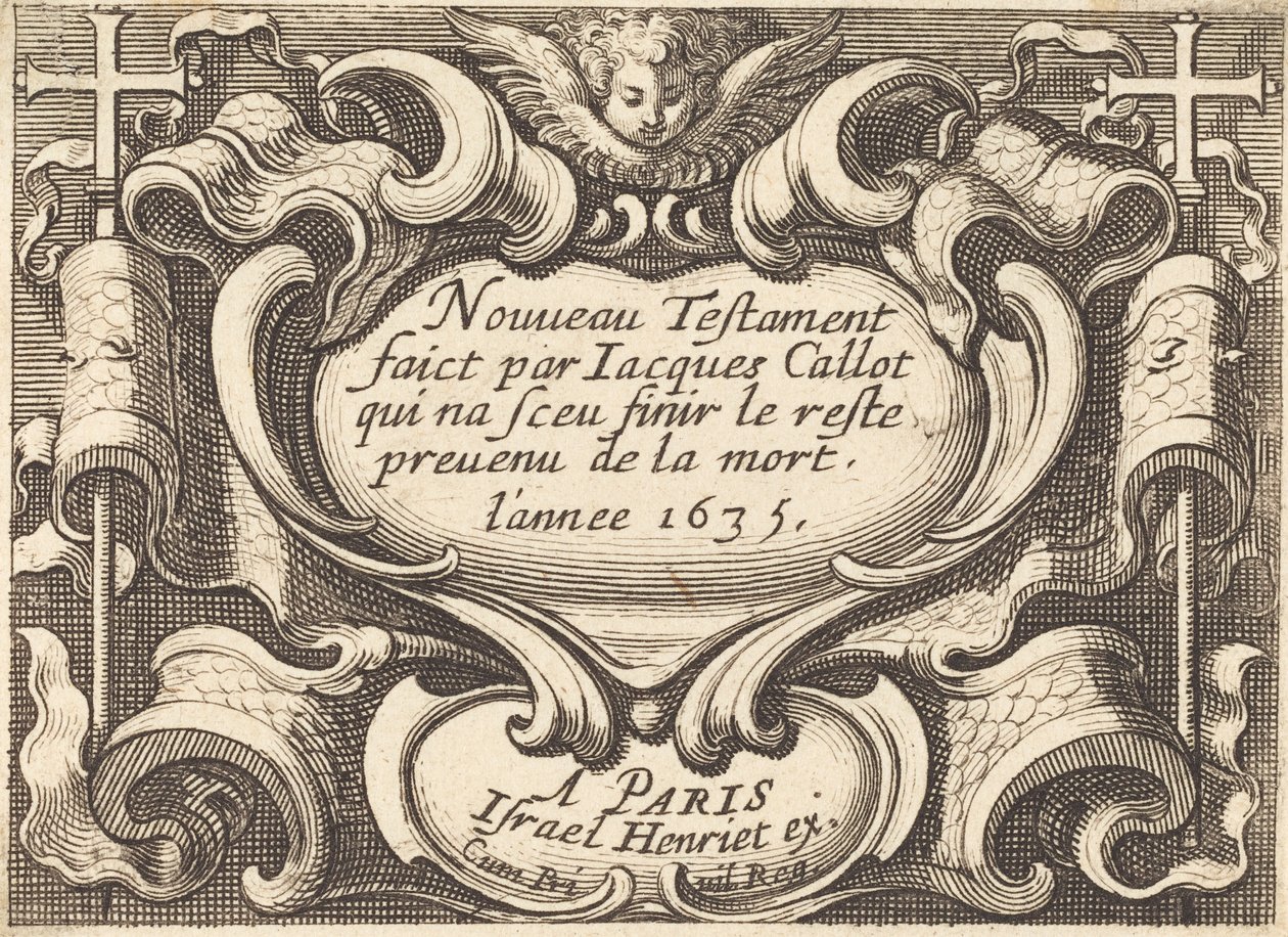 Frontyspis do „Nowego Testamentu” Callota autorstwa Abraham Bosse
