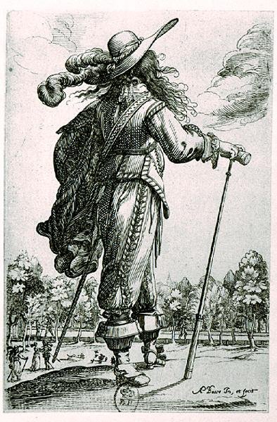 Ilustracja kostiumu męskiego (grawer) (zdjęcie czarno-białe) autorstwa Abraham Bosse