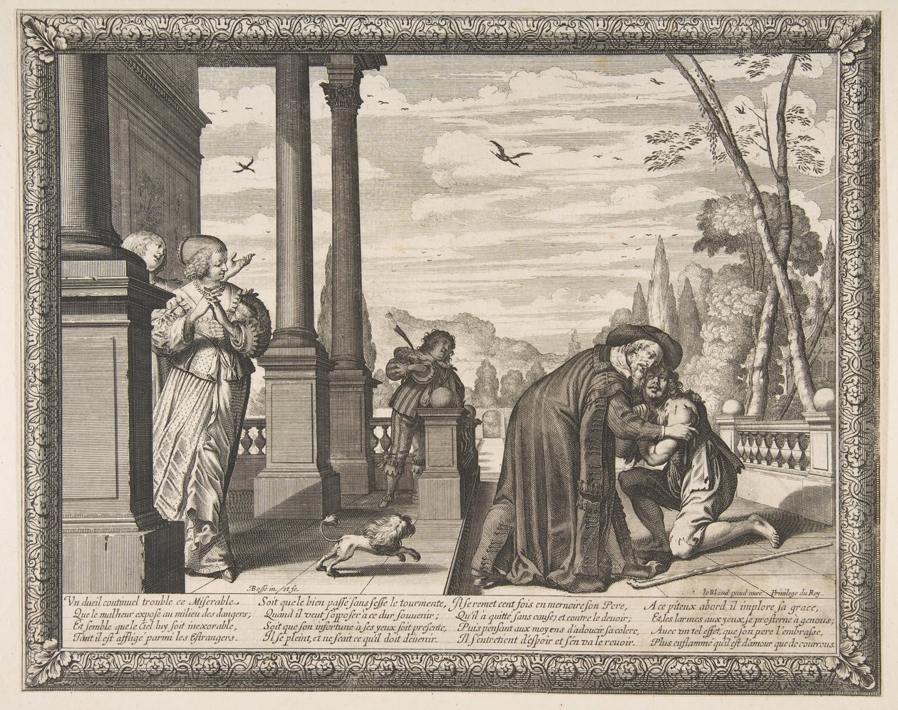Powrót syna marnotrawnego, ca. 1636. autorstwa Abraham Bosse