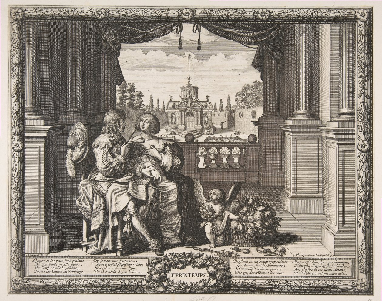 Wiosna, 1635-37. autorstwa Abraham Bosse
