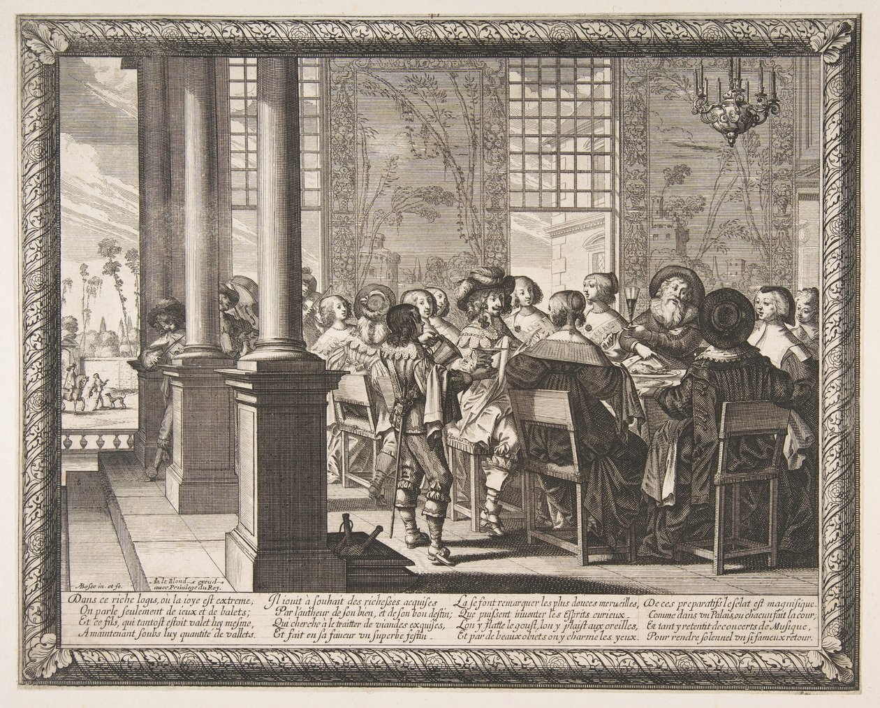 Bankiet na powrót syna marnotrawnego, ca. 1636. autorstwa Abraham Bosse