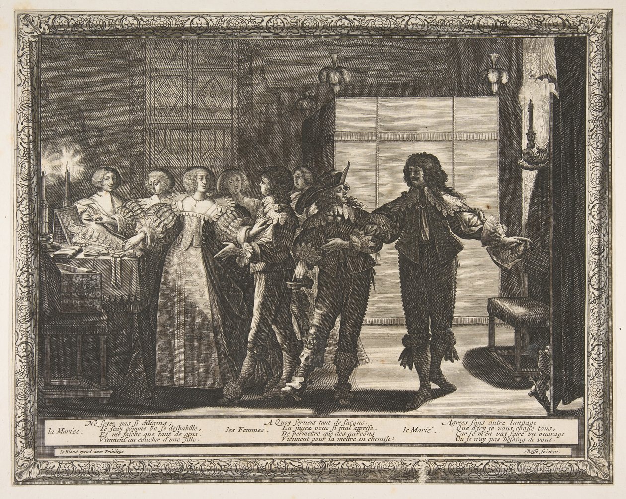 Oblubienica zabrana do domu, 1633. autorstwa Abraham Bosse