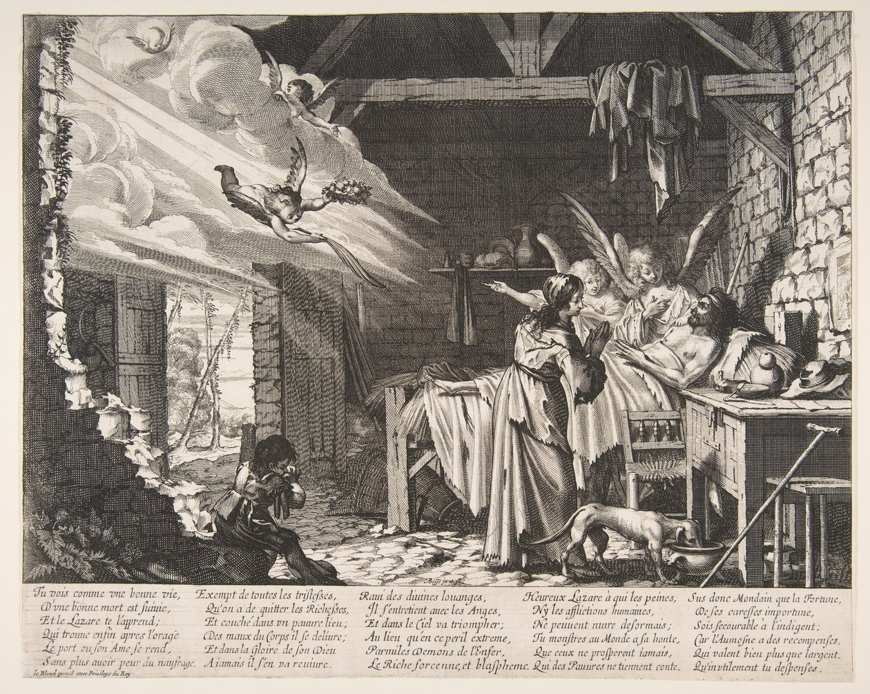 Śmierć Łazarza, 1620-1676. autorstwa Abraham Bosse
