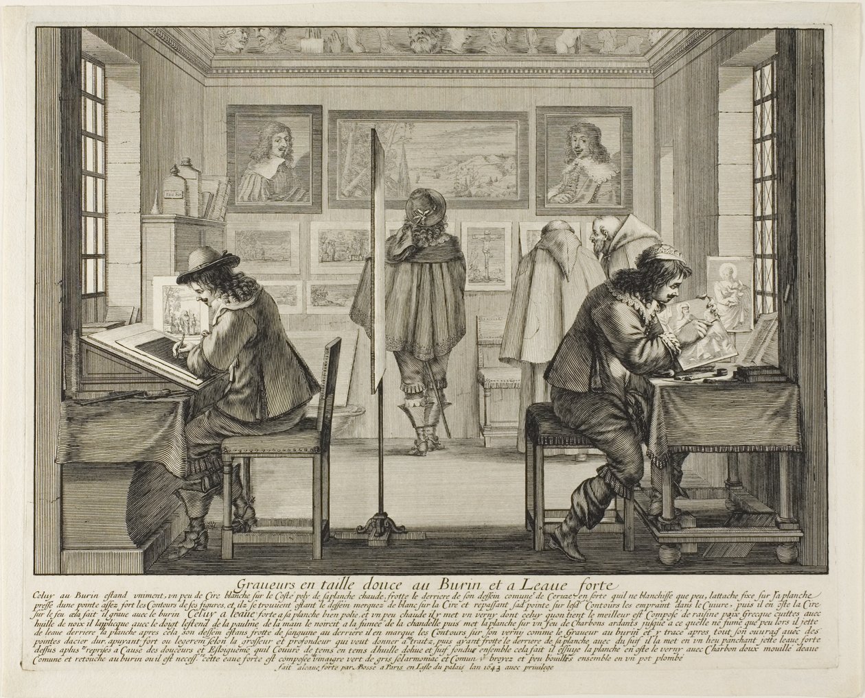 Grawer i wytrawiacz, 1642 autorstwa Abraham Bosse