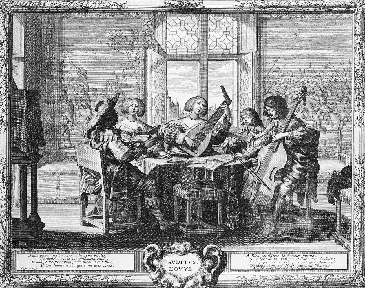 Pięć zmysłów - słuch autorstwa Abraham Bosse