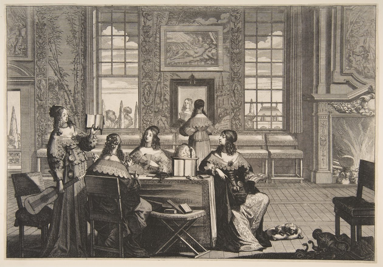 Rozmowa głupich dziewic, ca. 1635. autorstwa Abraham Bosse