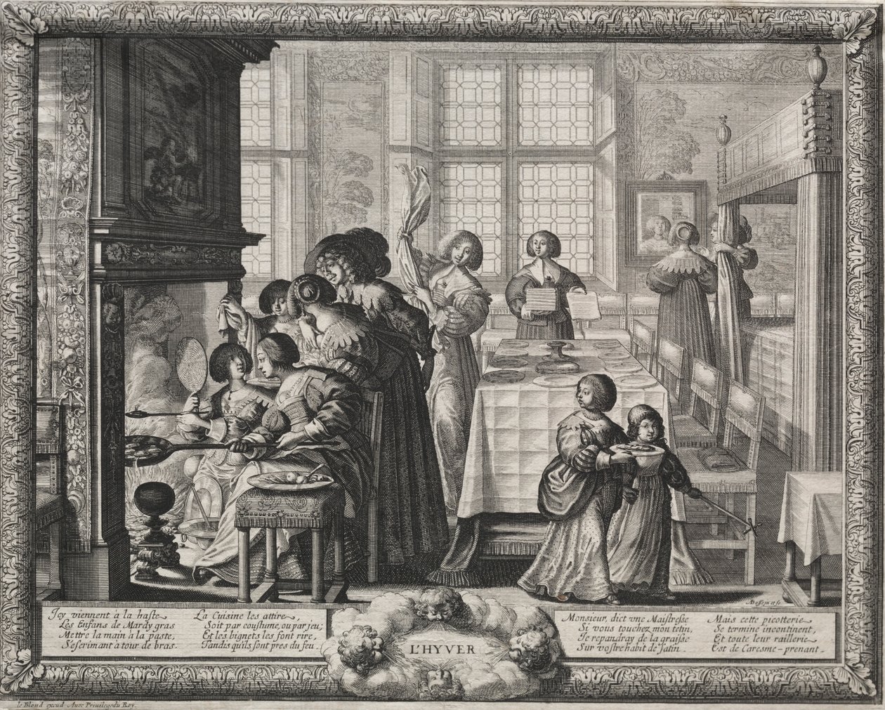 Cztery pory roku: zima 1635. autorstwa Abraham Bosse
