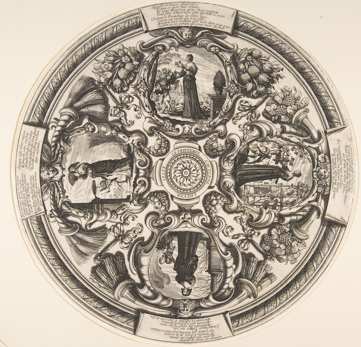 Cztery pory roku, połowa do końca XVII wieku. autorstwa Abraham Bosse