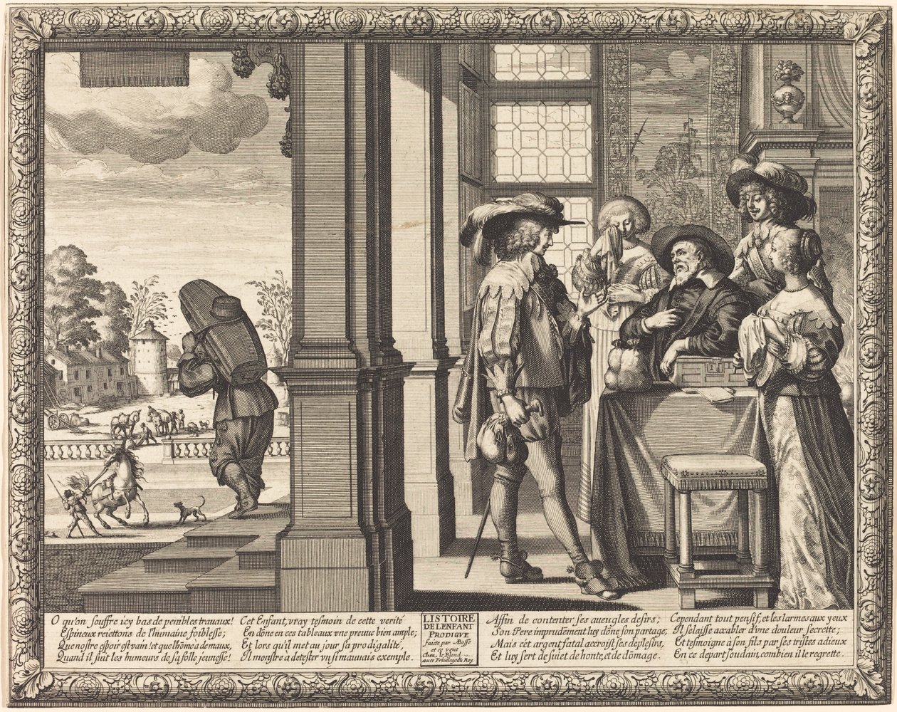 Syn marnotrawny żegna się ze swoim ojcem autorstwa Abraham Bosse