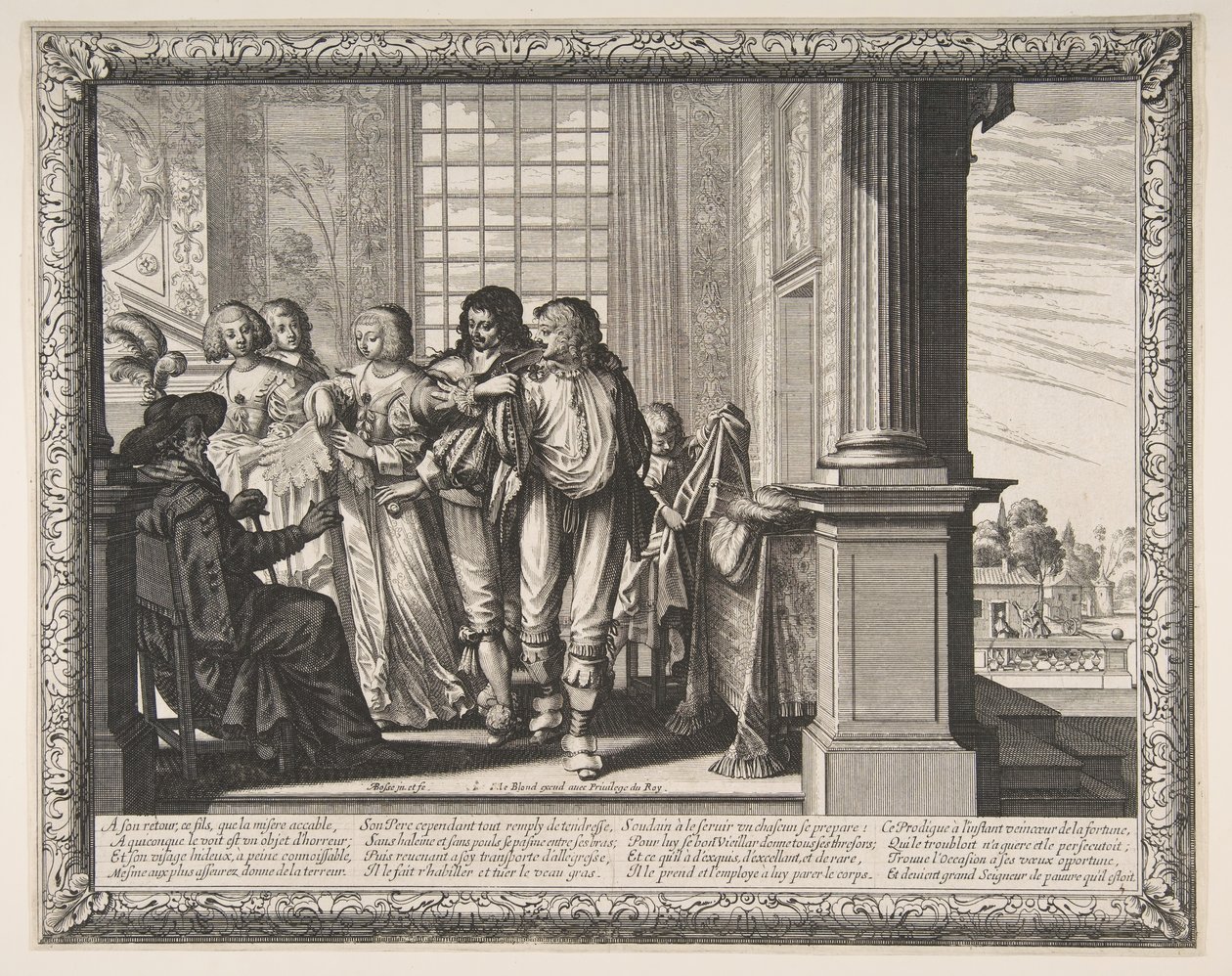 Syn marnotrawny przebiera się, ca. 1636. autorstwa Abraham Bosse