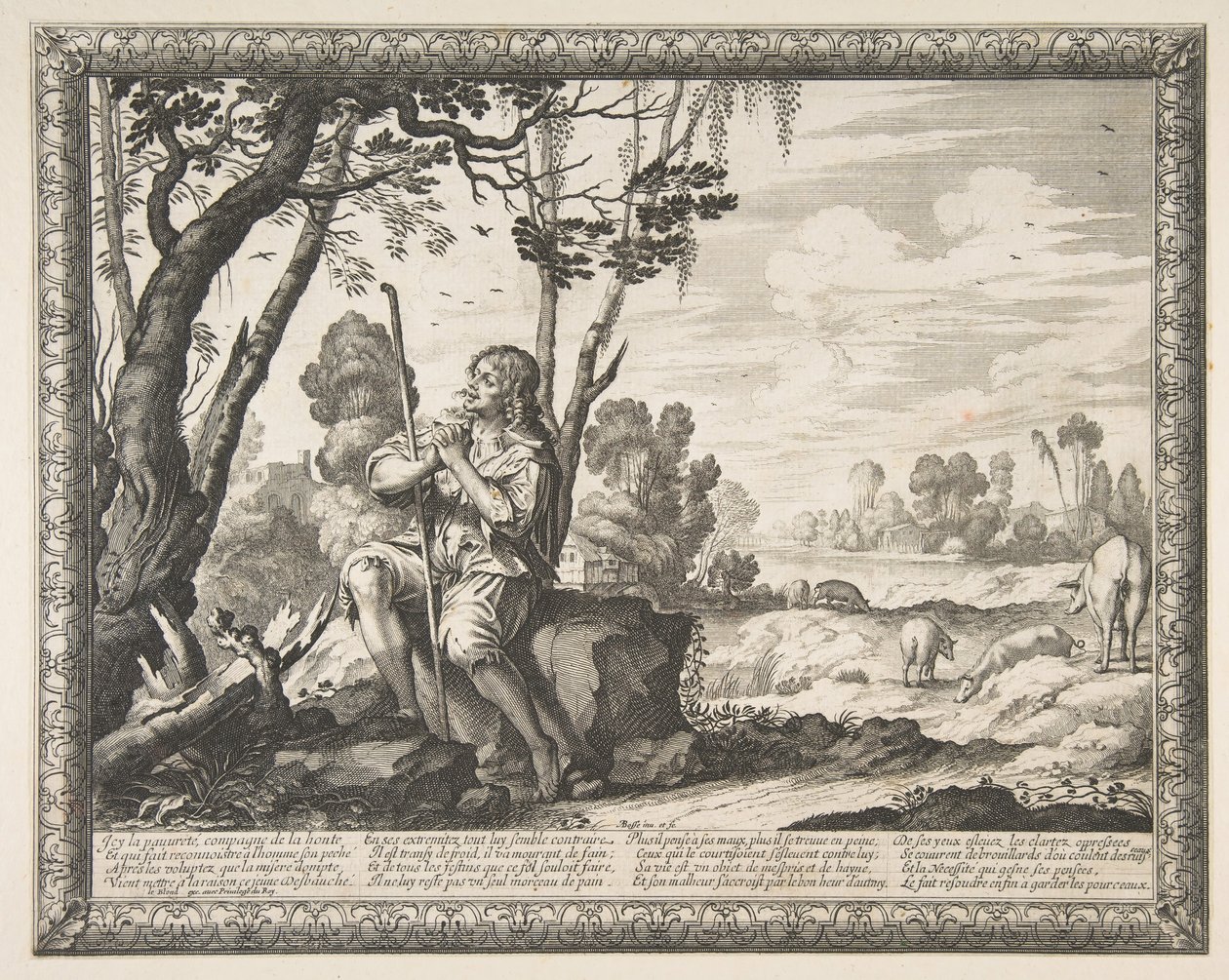 Syn marnotrawny pilnujący świń Syn marnotrawny pilnujący świń, ca. 1636. autorstwa Abraham Bosse