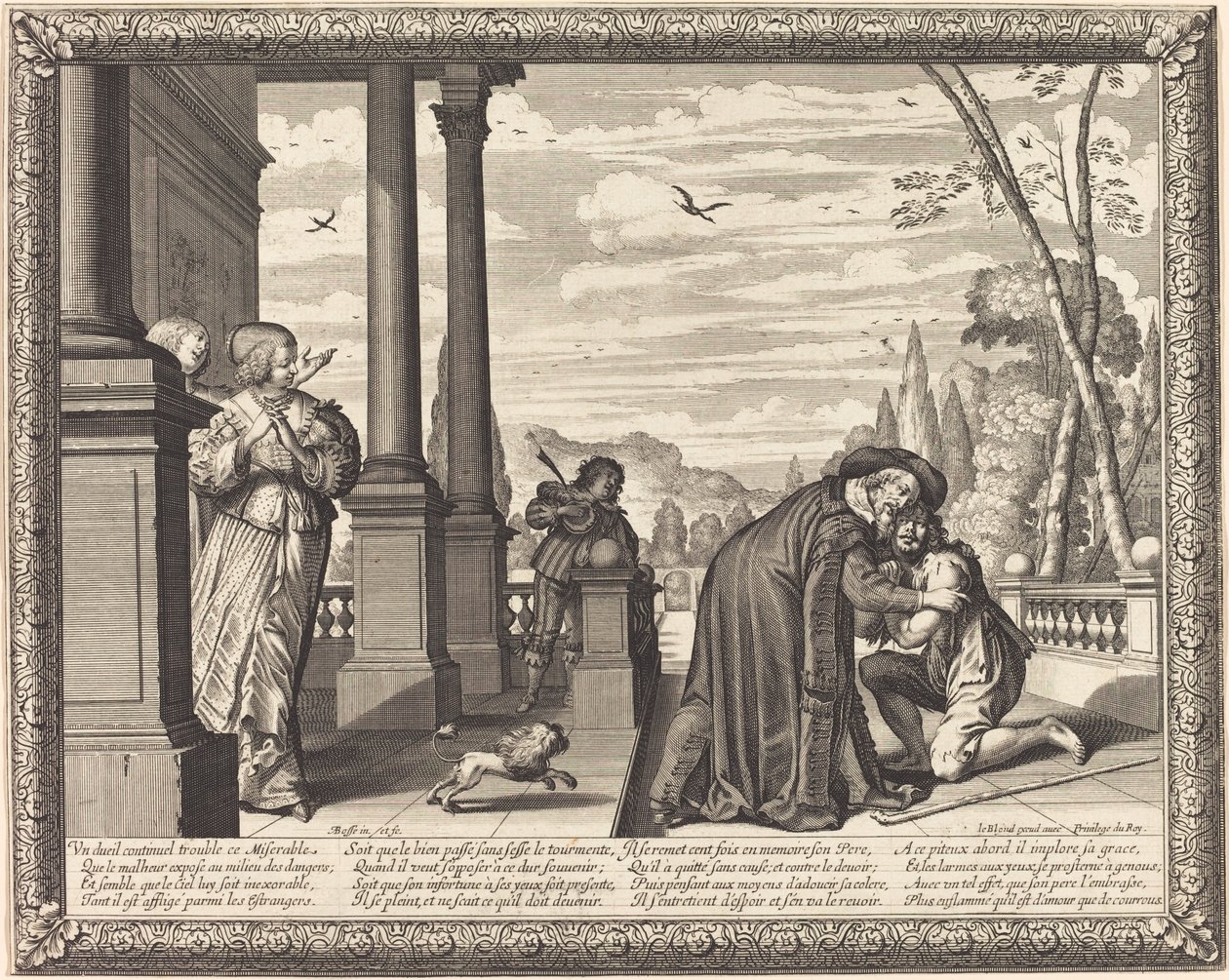 Syn marnotrawny przyjęty przez ojca autorstwa Abraham Bosse