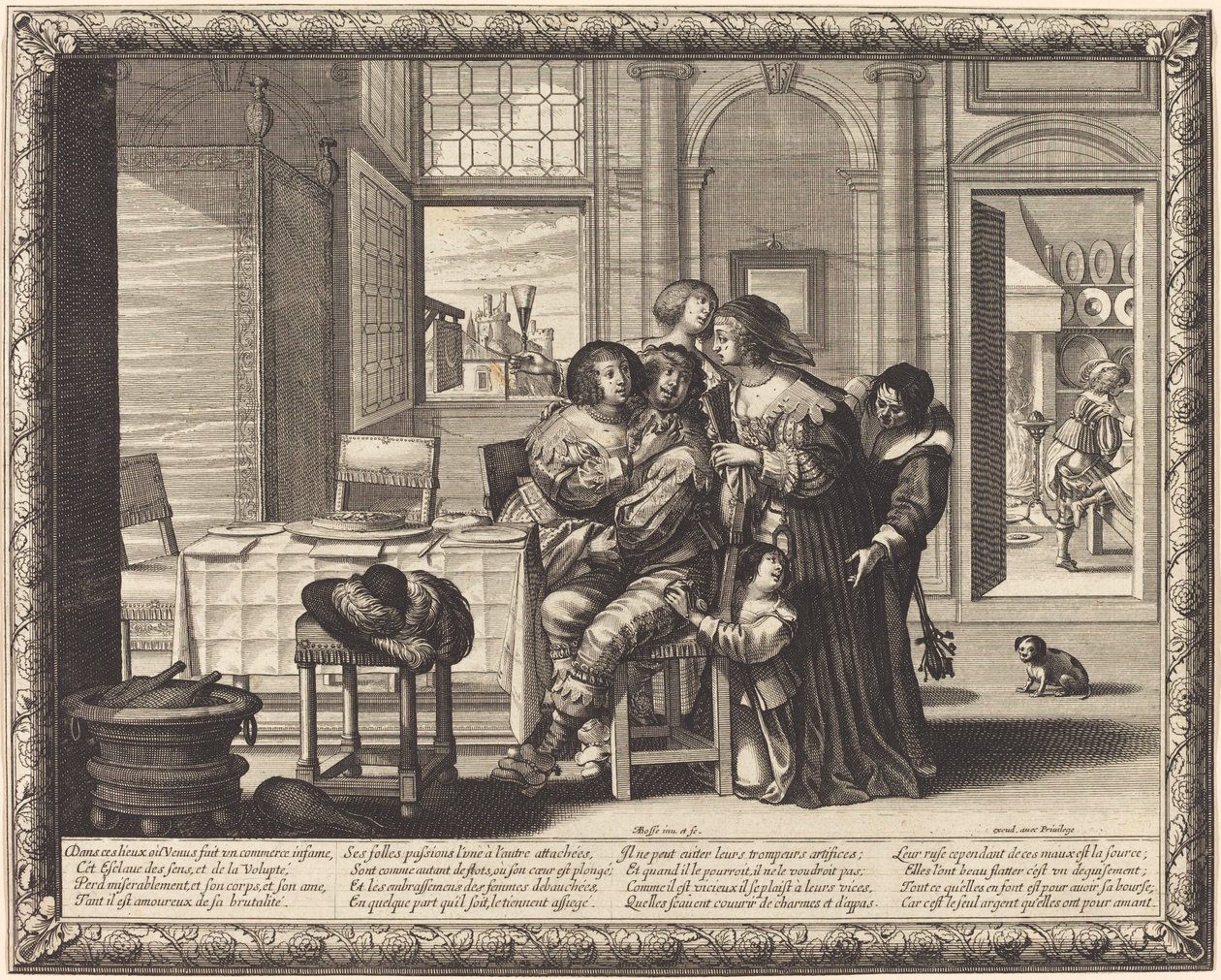 Syn marnotrawny w domu o złej reputacji autorstwa Abraham Bosse