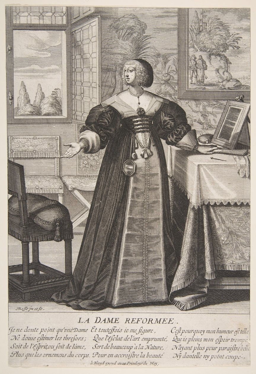 Kobieta reformowana, połowa do końca XVII wieku. autorstwa Abraham Bosse