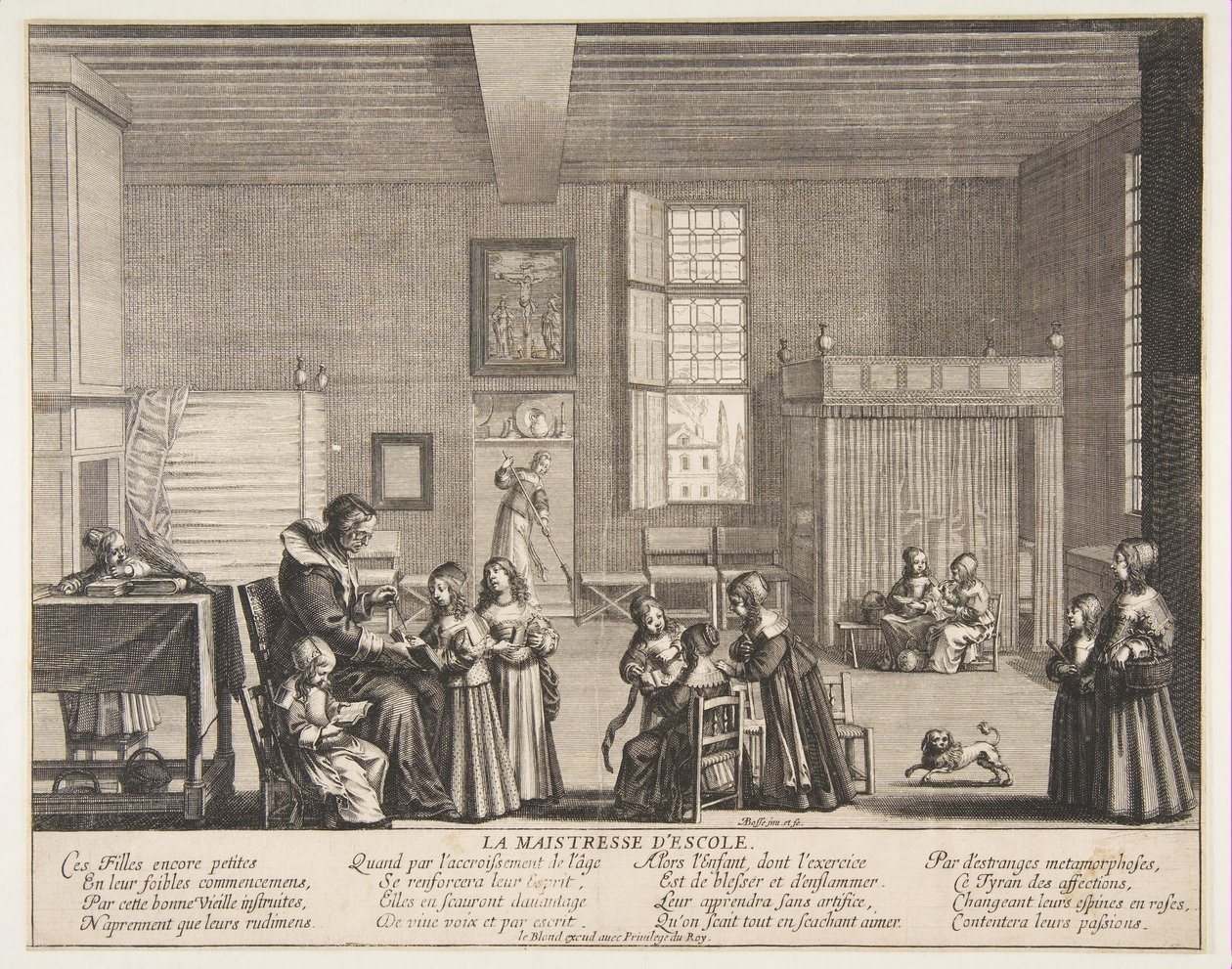 Mistrzyni Szkoły, ca. 1638. autorstwa Abraham Bosse