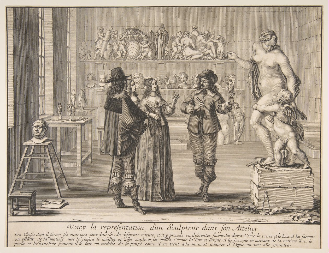 Rzeźbiarz, 1642. autorstwa Abraham Bosse