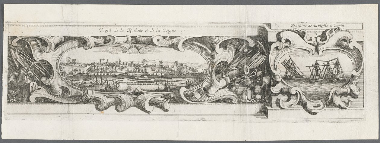 Oblężenie La Rochelle: Tablica 16, 1628-1630. autorstwa Abraham Bosse