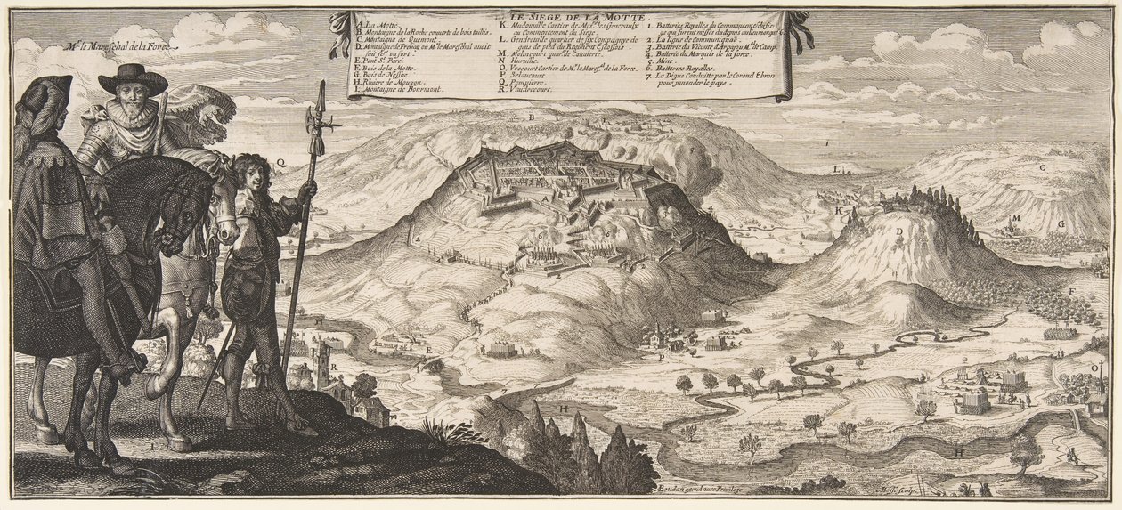Oblężenie La Motte w Lotaryngii, 1636-38. autorstwa Abraham Bosse
