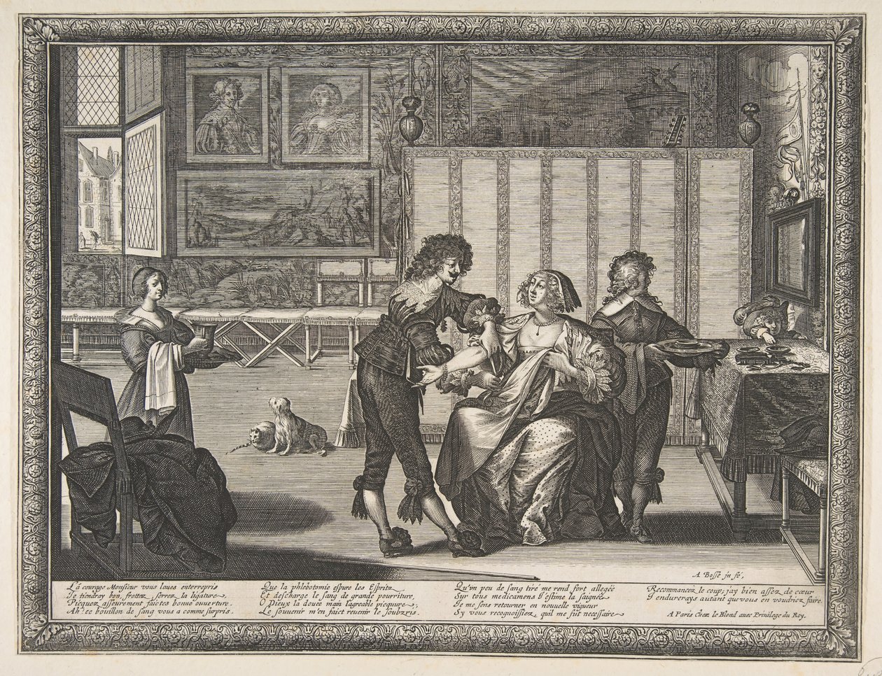Chirurg La Saignée, 1632. autorstwa Abraham Bosse