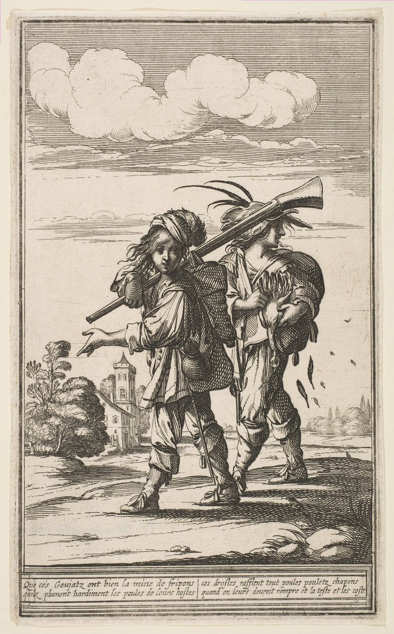 Dwóch Huncwotów, od połowy do końca XVII wieku. autorstwa Abraham Bosse