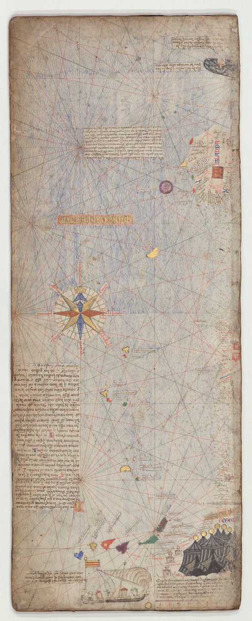 Atlas kataloński, arkusz 5, 1375 autorstwa Abraham Cresques
