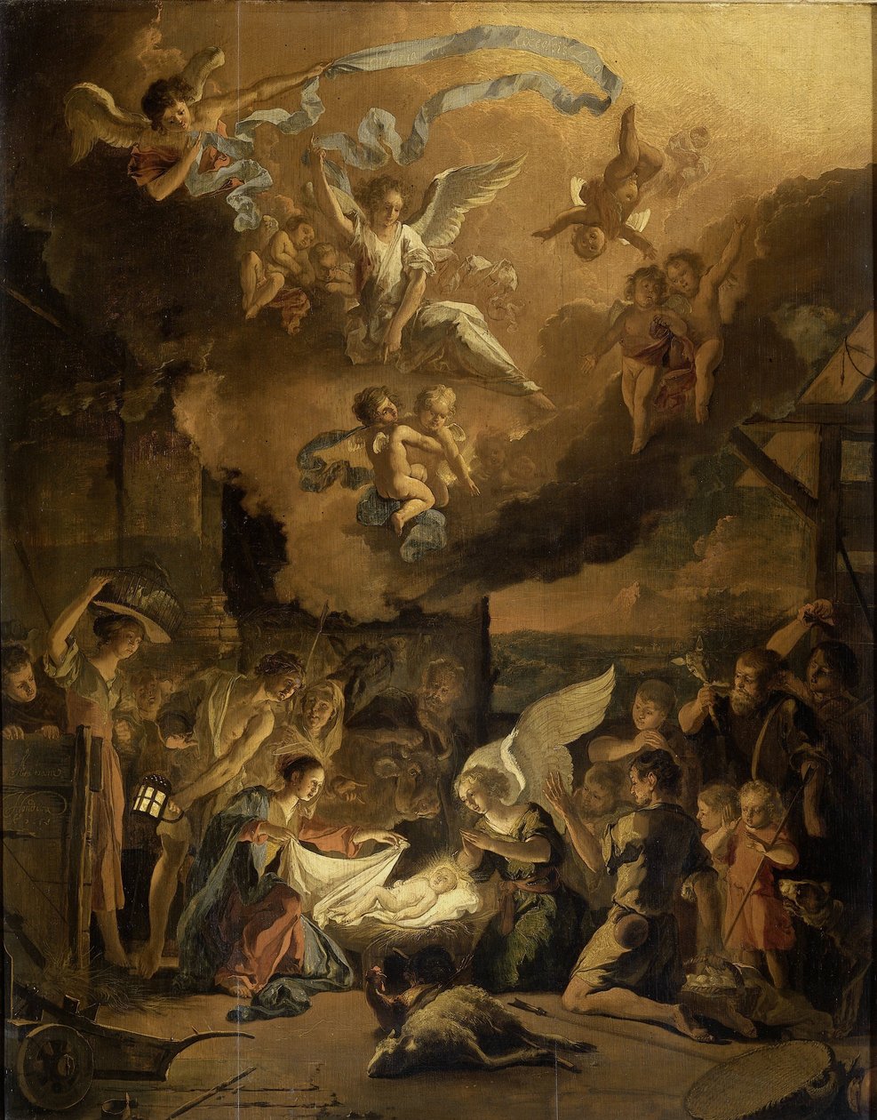 Adoracja pasterzy autorstwa Abraham Danielsz. Hondius
