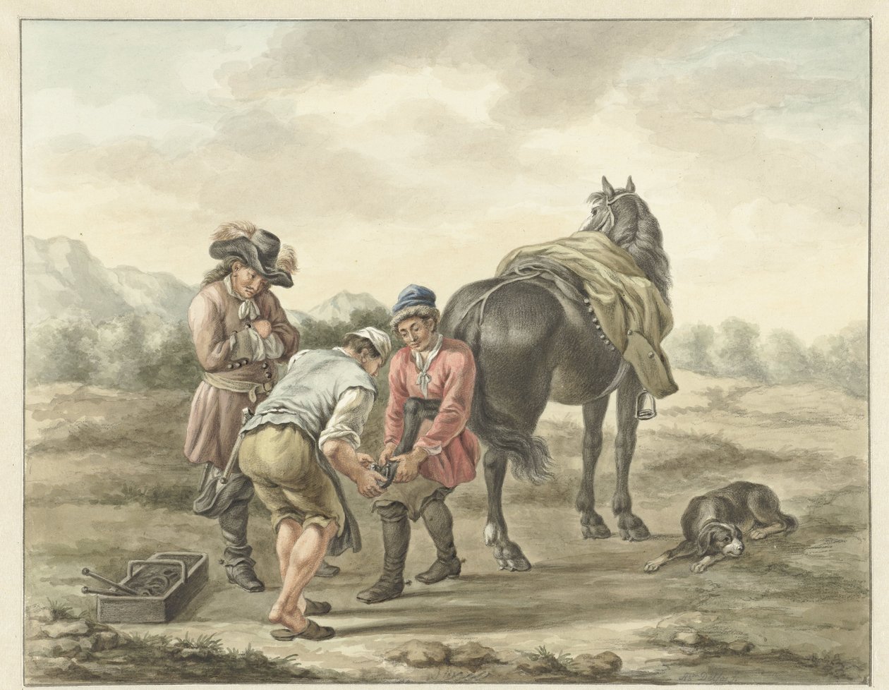 Kowal w krajobrazie autorstwa Abraham Delfos