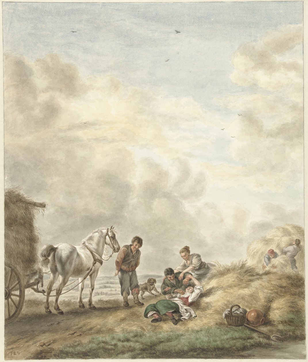 Scena żniwa autorstwa Abraham Delfos