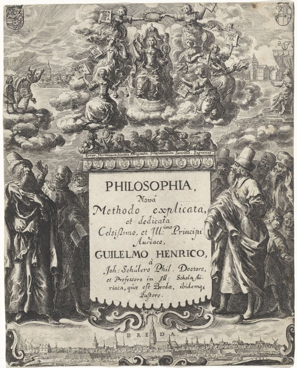 Alegoria filozofii Strona tytułowa dla: Schuler, Johannes. Filozof (...), 1663 autorstwa Abraham Dircksz. Santvoort