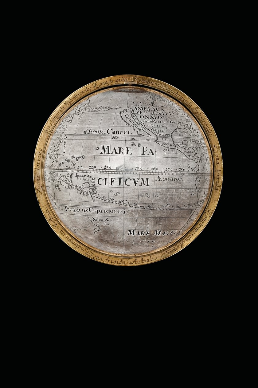 Dwa wyjątkowe globusy ziemskie i niebieskie, wspierane przez Herkulesa i Atlasa, Augsburg, 1697-99 autorstwa Abraham Drentwett