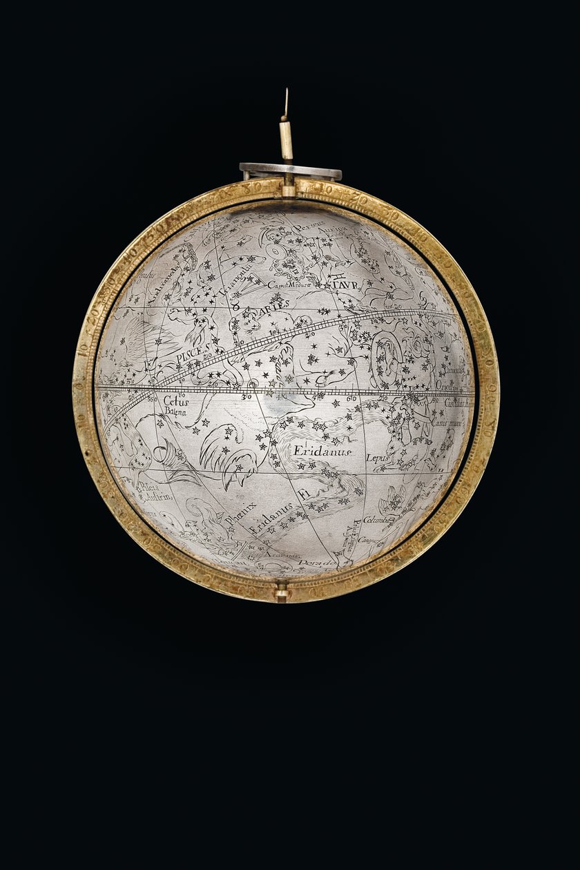 Dwa wyjątkowe globusy ziemskie i niebieskie, wspierane przez Herkulesa i Atlasa, Augsburg, 1697-99 autorstwa Abraham Drentwett