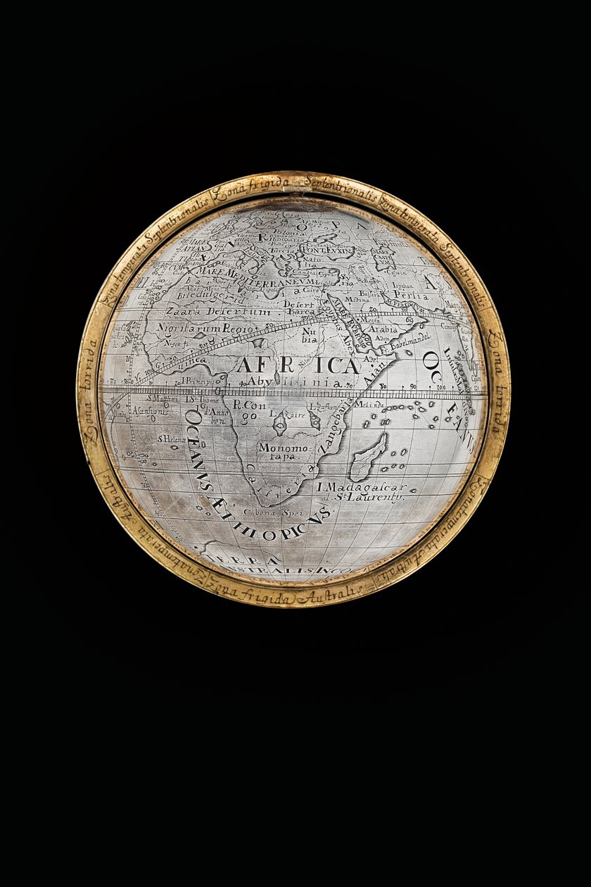 Dwa wyjątkowe globusy ziemskie i niebieskie, wspierane przez Herkulesa i Atlasa, Augsburg, 1697-99 autorstwa Abraham Drentwett