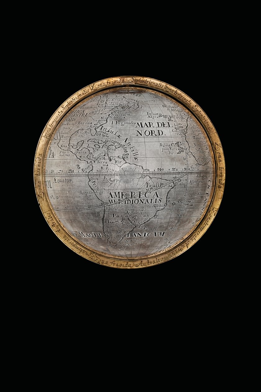 Dwa wyjątkowe globusy ziemskie i niebieskie, wspierane przez Herkulesa i Atlasa, Augsburg, 1697-99 autorstwa Abraham Drentwett