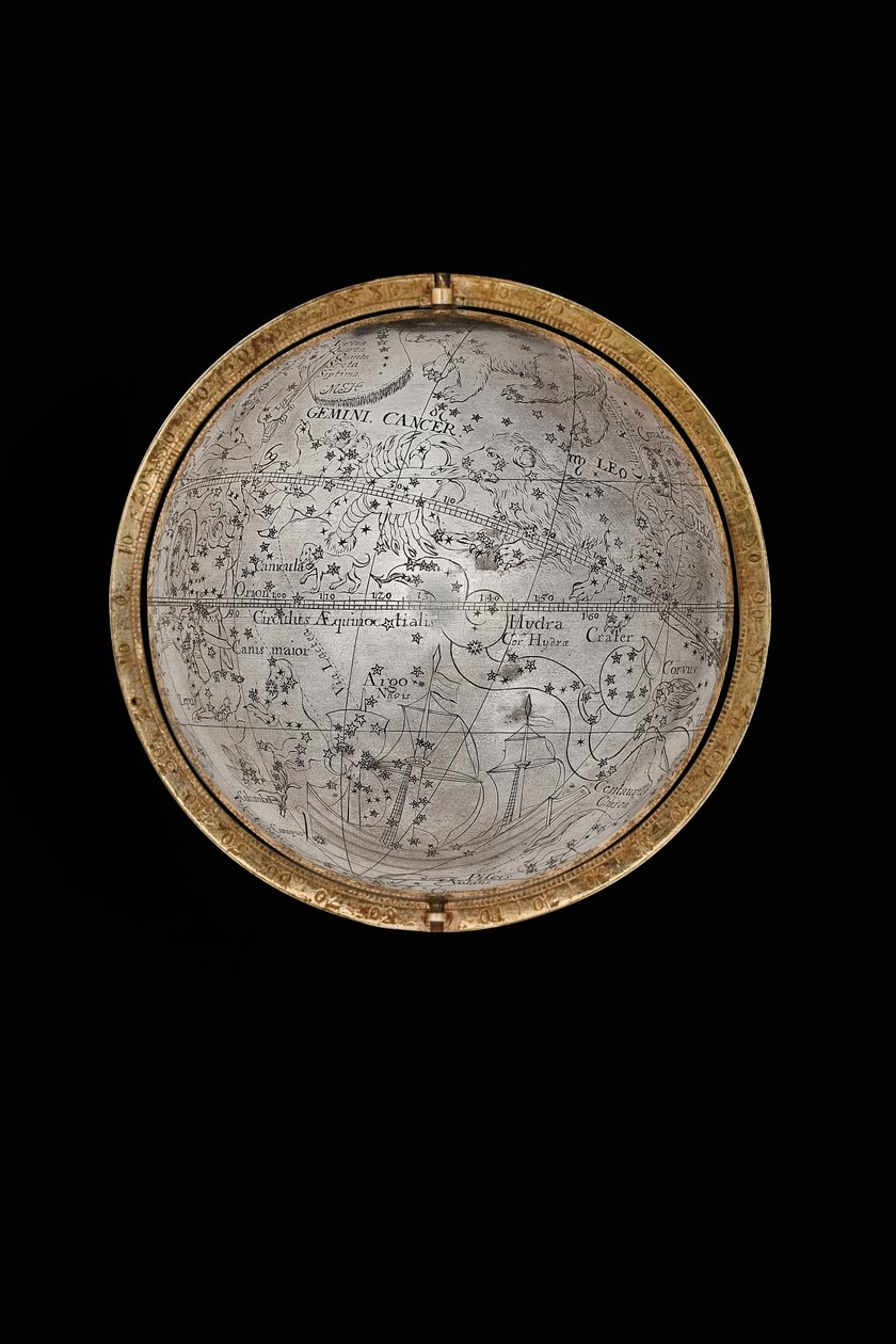 Dwa wyjątkowe globusy ziemskie i niebieskie, wspierane przez Herkulesa i Atlasa, Augsburg, 1697-99 autorstwa Abraham Drentwett