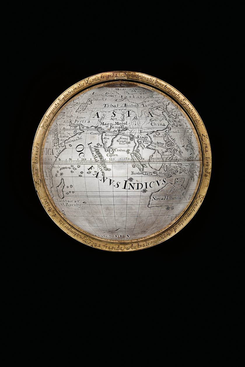 Dwa wyjątkowe globusy ziemskie i niebieskie, wspierane przez Herkulesa i Atlasa, Augsburg, 1697-99 autorstwa Abraham Drentwett