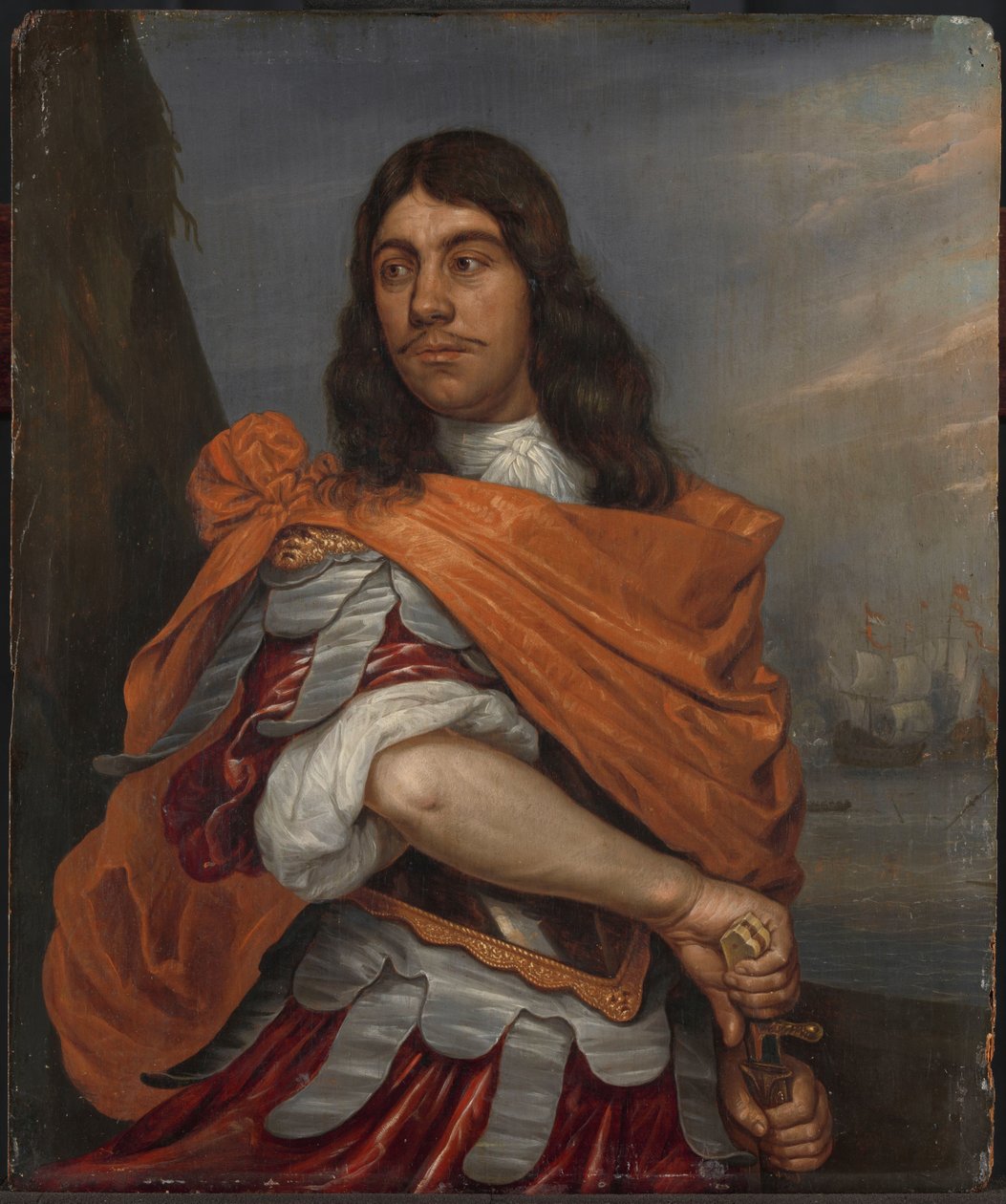 Portret admirała porucznika Cornelisa Trompa w kostiumie rzymskim autorstwa Abraham Evertsz. van Westerveld