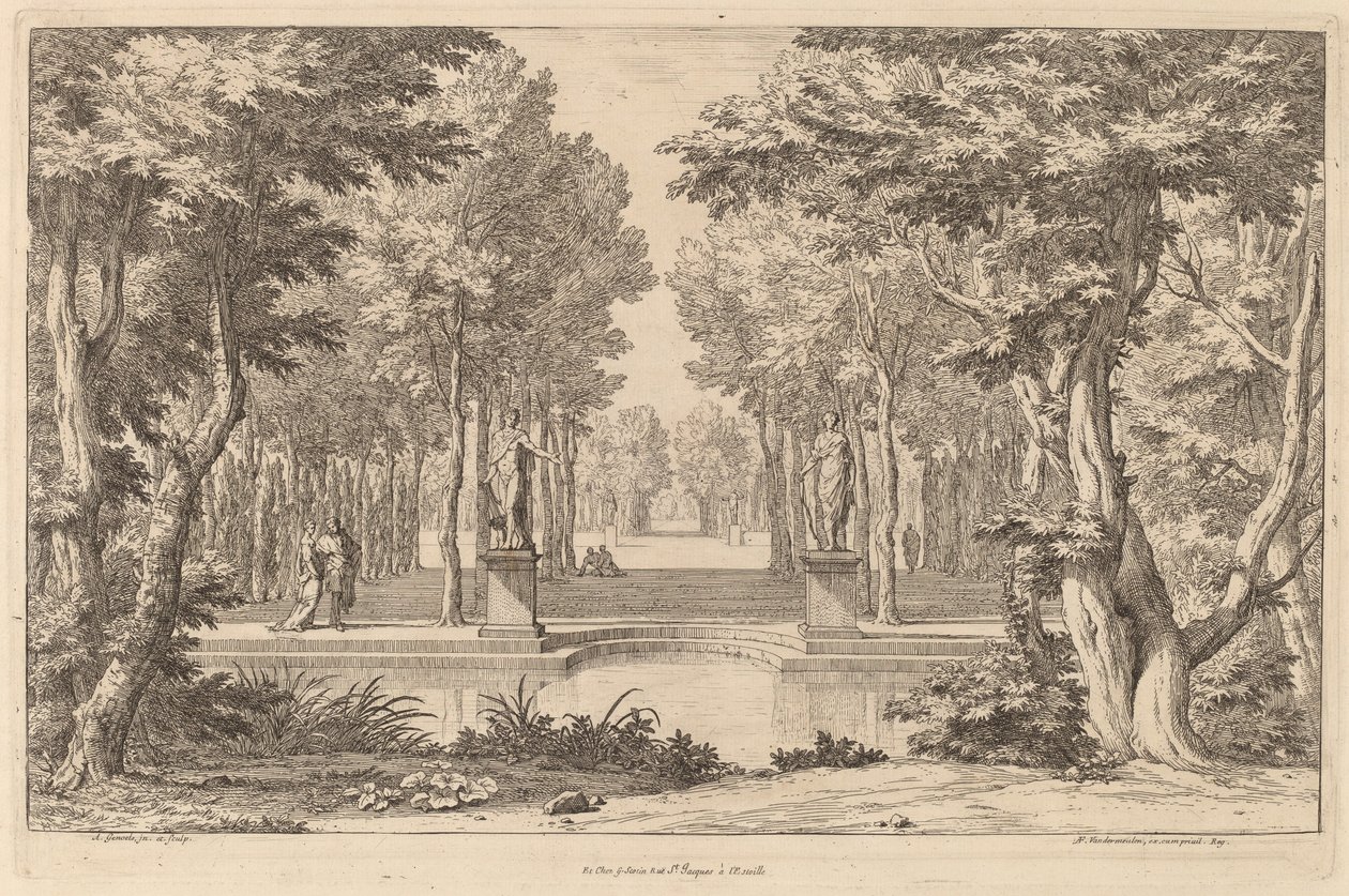 Dwie Posągi autorstwa Abraham Genoels II after Adam Frans van der Meulen