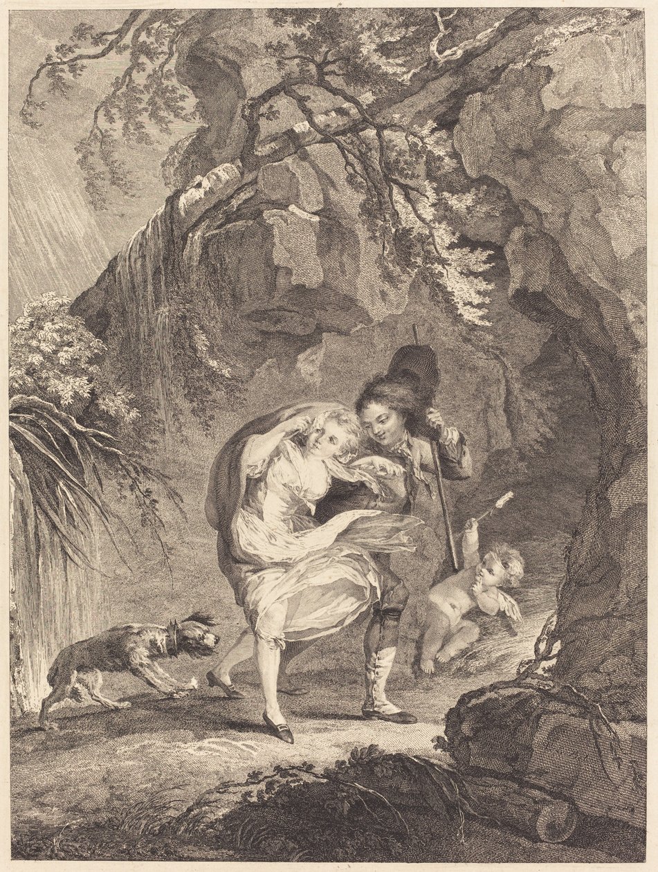 Le coup de vent (Podmuch wiatru) autorstwa Abraham Girardet after Antoine Lebel